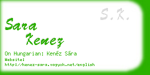 sara kenez business card